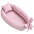 Ninho Para Bebê Redutor De Berço Pompom Chevron Rosa - Imagem 1