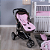 Capa De Carrinho Novo Colchonete De Bebê Universal Xadrez Rosa - Imagem 1