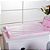 Trocador de Cômoda Plastificada Impermeável com Laço Xadrez Rosa - Imagem 1