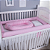 Ninho Para Bebê Redutor Berço Bebê Matelado Xadrez Rosa - Imagem 2