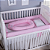 Ninho Para Bebê Redutor Berço Bebê Matelado Xadrez Rosa - Imagem 1