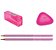 Kit 2 Ecolápis FABER CASTELL Rosa Eco Grip com Apontador e Borracha - Imagem 2