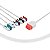 CABO DE ECG 5 VIAS - TIPO GARRA BIONET CONECTOR QUADRADO - BY - Imagem 1