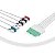 KIT RABICHO DE ECG 5 VIAS - TIPO GARRA UNIVERSAL  - BY - Imagem 1