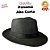 Chapeu Panamá Preto Aba Curta Malandro - Imagem 1