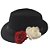 Chapeu Maria Navalha Malandra Preto com Rosas Umbanda - Imagem 2