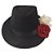 Chapeu Maria Navalha Malandra Preto com Rosas Umbanda - Imagem 3