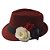 Chapeu Maria Navalha Malandra Vermelho com Rosas Tricolor Umbanda - Imagem 2