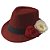 Chapeu Maria Navalha Malandra Vermelho com Rosas Umbanda - Imagem 1