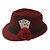 Chapeu Maria Navalha Malandra Vermelho com Rosa e Baralho Umbanda - Imagem 2