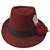 Chapeu Maria Navalha Malandra Vermelho com Rosa e Baralho Umbanda - Imagem 3