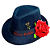 Chapeu Pomba Gira Maria Padilha Preto Flor Tridente Umbanda - Imagem 3