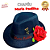 Chapeu Pomba Gira Maria Padilha Preto Flor Tridente Umbanda - Imagem 1
