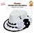 Chapeu Pomba Gira das Almas Branco Flores Tridente Caveira - Imagem 1