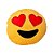 Almofada Emoji 28cm - Olhos apaixonados - Imagem 1