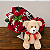 Kit Noely - Buquê 9 Rosas Nacionais + Urso de Pelúcia - Imagem 2