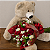 Kit Grand Bear & Roses - Buquê 15 rosas NACIONAIS + Urso gigante com laço - Imagem 2