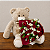 Kit Grand Bear & Roses - Buquê 15 rosas NACIONAIS + Urso gigante com laço - Imagem 1