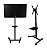 Suporte Monitor Pedestal Com Rodízios e Bandeja Para Telas de 14 A 70 Polegadas - PED-02 - Imagem 3