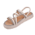Sandália Flatform Feminina Tiras Em Strass Mississipi Mi592 - Imagem 14