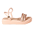 Sandália flatform Menina Casual Anatômica Conforto Pink Cats V5871 - Imagem 2