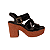 Sandália Salto alto Grosso Calce Fácil Moda Feminino Bebecê 5119054 #Desconto - Imagem 2