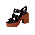 Sandália Salto alto Grosso Calce Fácil Moda Feminino Bebecê 5119054 #Desconto - Imagem 4