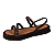 Sandália flatform Metalizada Confortável Feminino Mississipi Me353 - Imagem 3