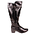 Bota Cano Alto Casual Moda Salto Bloco Feminino Moon City 72302 - Imagem 1