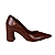 Sapato scarpin Salto Bloco Couro Classico Feminino Bebecê 7021249 - Imagem 1