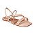 Sandália rasteira Bico Quadrado Moda Brilho Feminino Dakota Db943 - Imagem 5