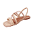Sandália rasteira Bico Quadrado Moda Brilho Feminino Dakota Db943 - Imagem 6