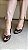 Scarpin peep toe Melodie Croco Brown - Imagem 1
