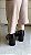 Scarpin peep toe Melodie Croco Preto - Imagem 4
