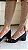 Scarpin peep toe Melodie Croco Preto - Imagem 3