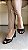 Scarpin peep toe Melodie Croco Preto - Imagem 1
