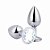 Plug Anal P Metal Cromado Pedra Transparente - Imagem 1