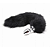 Plug Anal P Metal Cromado Rabo Preto - Imagem 1