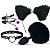 Kit Plug P Silicone Coelhinha Sensual Preto - Imagem 1