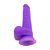 Dildy Protese Peniana Silicone Ventosa Roxo 20x3,5cm - Imagem 2