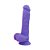 Dildy Protese Peniana Silicone Ventosa Roxo 20x3,5cm - Imagem 1