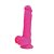 Dildya Protese Peniana Silicone Ventosa Rosa 20x3,5cm - Imagem 1