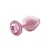 Lite Plug Anal P Plástico Leve Glitter Rose - Imagem 2
