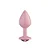 Lite Plug Anal P Plástico Leve Glitter Rose - Imagem 3