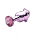 Lite Plug Anal P Formato Pênis e Glande Rosa - Imagem 2
