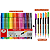Kit Canetas Coloridas Ponta Fina 24 Cores + 6 Canetas Coloridas Gel com Glitter Perfumadas - Imagem 1