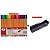 Kit Canetas Fineliner 24 Cores Amarela+ Estojo Baú Neon PVC Transparente Fume - Imagem 1