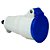 Acoplador Industrial Steck 3p+t 32a Azul 250v Newkon N-4259 - Imagem 1