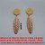 BRINCO NO BRUTO PRONTO PARA O BANHO BASE LEVE E PINGENTE DE ( FOLHA )  PESO 1,6GR -BRINCO SUPER LEVE FOLHA BRU2275 - Imagem 2