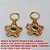BRINCO NO BRUTO PRONTO PARA O BANHO -  BRINCO COM ARGOLA DE PRESSÃO E ''PINGENTE''  DE FLOR COM PEDRA DE VIDRO VERDE - TAMANHO  3,7CM - PESO 3,3GR - BRU3608 - Imagem 1